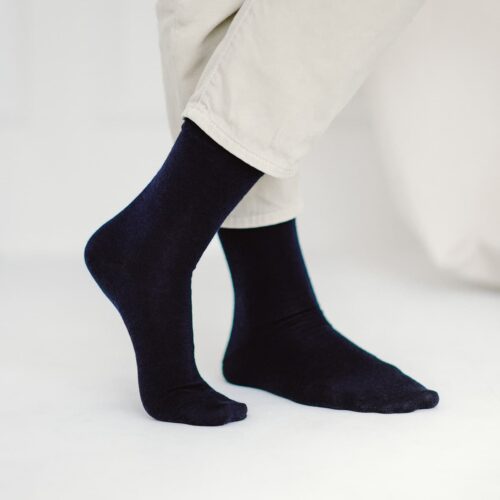 Flokati kojinės mėlynos